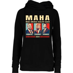 Trump Vance Kennedy Maha Make America Healthy Again Trump Womens Funnel Neck Pullover Hood