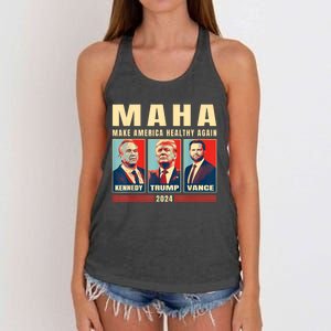 Trump Vance Kennedy Maha Make America Healthy Again Trump Women's Knotted Racerback Tank