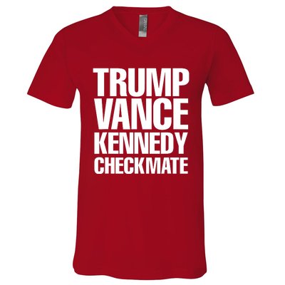 Trump Vance Kennedy Checkmate 2024 Election Republican V-Neck T-Shirt