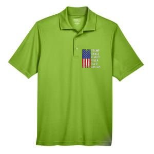 Trump Vance Kennedy Vivek Tulsi Carlson American Retro Flag Men's Origin Performance Pique Polo