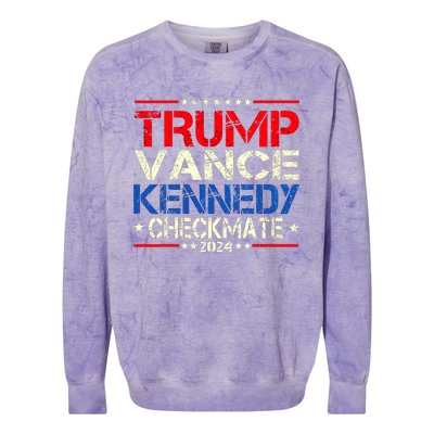 Trump Vance Kennedy Checkmate 2024 Election Republican Colorblast Crewneck Sweatshirt