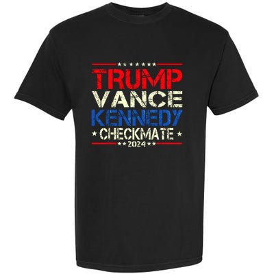 Trump Vance Kennedy Checkmate 2024 Election Republican Garment-Dyed Heavyweight T-Shirt