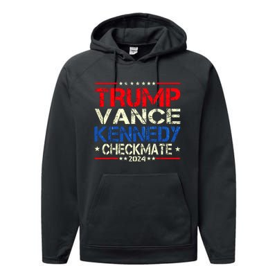 Trump Vance Kennedy Checkmate 2024 Election Republican Performance Fleece Hoodie