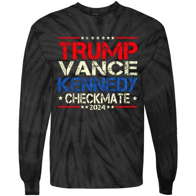 Trump Vance Kennedy Checkmate 2024 Election Republican Tie-Dye Long Sleeve Shirt