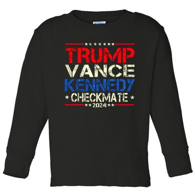 Trump Vance Kennedy Checkmate 2024 Election Republican Toddler Long Sleeve Shirt