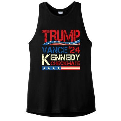 Trump Vance Kennedy Checkmate 2024 Election Republican Ladies PosiCharge Tri-Blend Wicking Tank