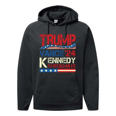 Trump Vance Kennedy Checkmate 2024 Election Republican Performance Fleece Hoodie