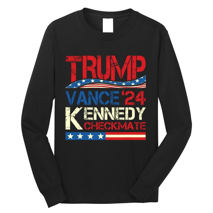 Trump Vance Kennedy Checkmate 2024 Election Republican Long Sleeve Shirt