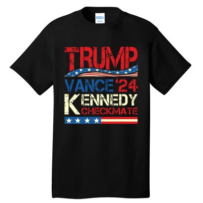 Trump Vance Kennedy Checkmate 2024 Election Republican Tall T-Shirt