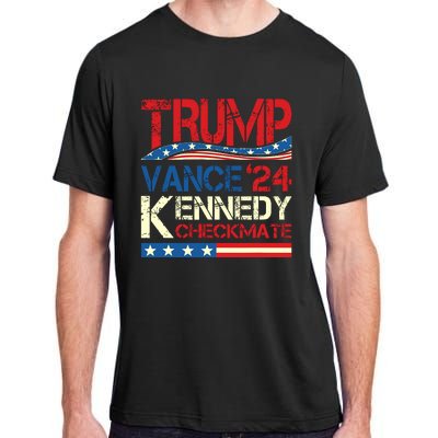 Trump Vance Kennedy Checkmate 2024 Election Republican Adult ChromaSoft Performance T-Shirt