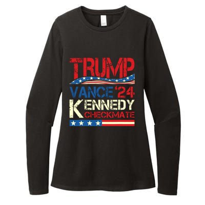 Trump Vance Kennedy Checkmate 2024 Election Republican Womens CVC Long Sleeve Shirt