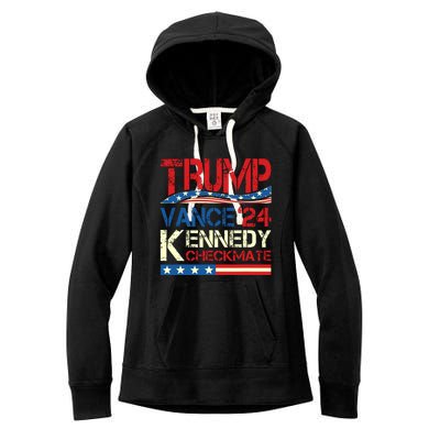 Trump Vance Kennedy Checkmate 2024 Election Republican Women's Fleece Hoodie