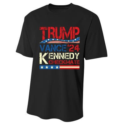 Trump Vance Kennedy Checkmate 2024 Election Republican Performance Sprint T-Shirt