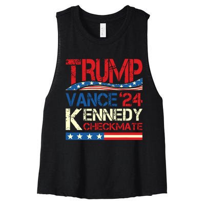 Trump Vance Kennedy Checkmate 2024 Election Republican Women's Racerback Cropped Tank