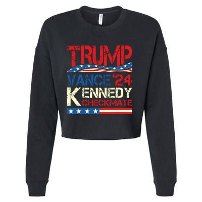 Trump Vance Kennedy Checkmate 2024 Election Republican Cropped Pullover Crew