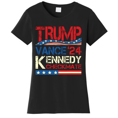 Trump Vance Kennedy Checkmate 2024 Election Republican Women's T-Shirt