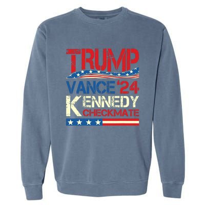 Trump Vance Kennedy Checkmate 2024 Election Republican Garment-Dyed Sweatshirt