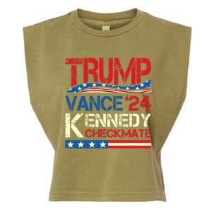 Trump Vance Kennedy Checkmate 2024 Election Republican Garment-Dyed Women's Muscle Tee