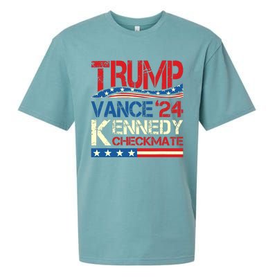 Trump Vance Kennedy Checkmate 2024 Election Republican Sueded Cloud Jersey T-Shirt