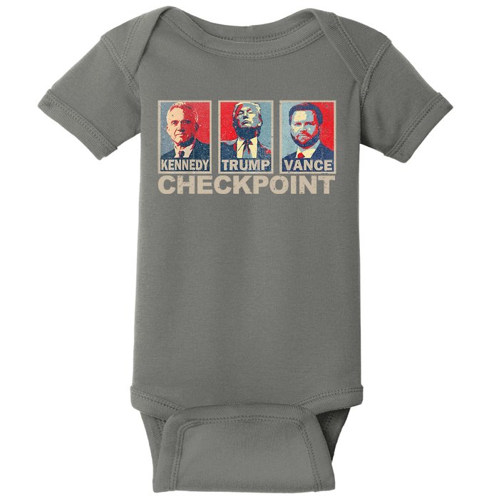 Trump Vance Kennedy Checkpoint 2024 Election Republican Baby Bodysuit