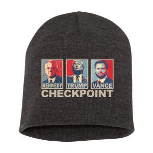 Trump Vance Kennedy Checkpoint 2024 Election Republican Short Acrylic Beanie