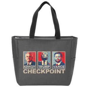 Trump Vance Kennedy Checkpoint 2024 Election Republican Zip Tote Bag