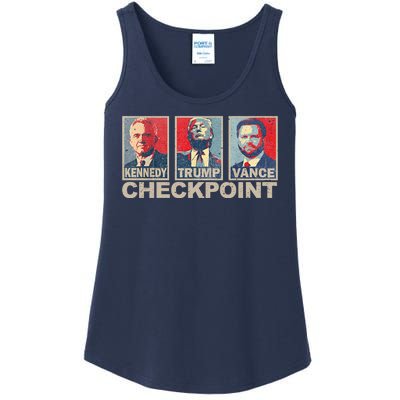 Trump Vance Kennedy Checkpoint 2024 Election Republican Ladies Essential Tank