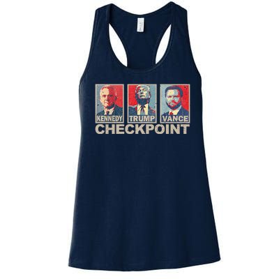 Trump Vance Kennedy Checkpoint 2024 Election Republican Women's Racerback Tank