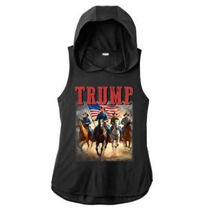 Trump Vance Kennedy Presidential Election 2024 Ladies PosiCharge Tri-Blend Wicking Draft Hoodie Tank