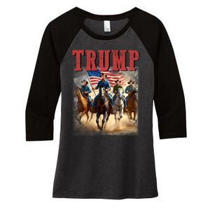 Trump Vance Kennedy Presidential Election 2024 Women's Tri-Blend 3/4-Sleeve Raglan Shirt