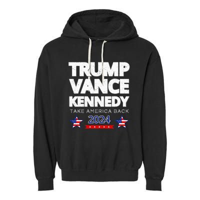 Trump Vance Kennedy 2024 Election Garment-Dyed Fleece Hoodie