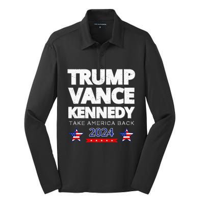 Trump Vance Kennedy 2024 Election Silk Touch Performance Long Sleeve Polo