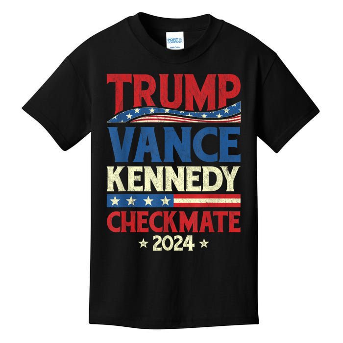 Trump Vance Kennedy Checkmate 2024 Election Republican Kids T-Shirt