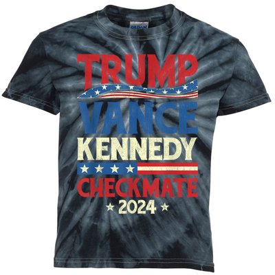 Trump Vance Kennedy Checkmate 2024 Election Republican Kids Tie-Dye T-Shirt