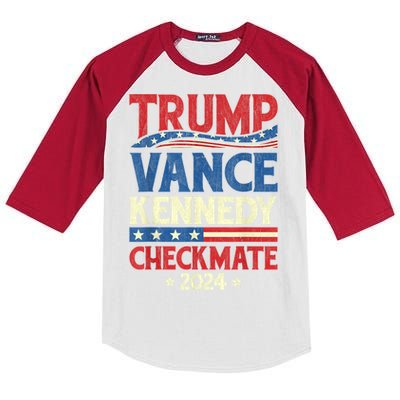 Trump Vance Kennedy Checkmate 2024 Election Republican Kids Colorblock Raglan Jersey