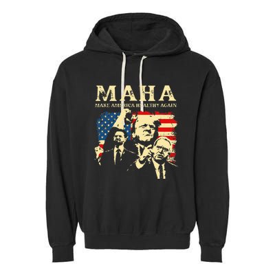 Trump Vance Kennedy Maha 2024 Funny Trump 45 47 Pro Trumpt Garment-Dyed Fleece Hoodie