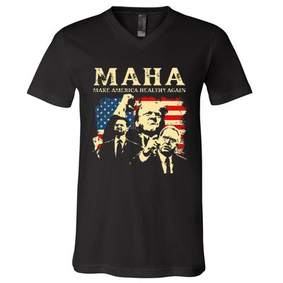 Trump Vance Kennedy Maha 2024 Funny Trump 45 47 Pro Trumpt V-Neck T-Shirt