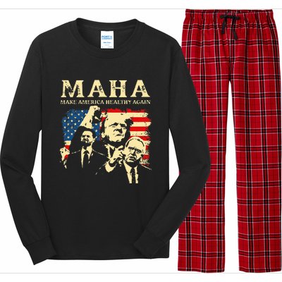 Trump Vance Kennedy Maha 2024 Funny Trump 45 47 Pro Trumpt Long Sleeve Pajama Set