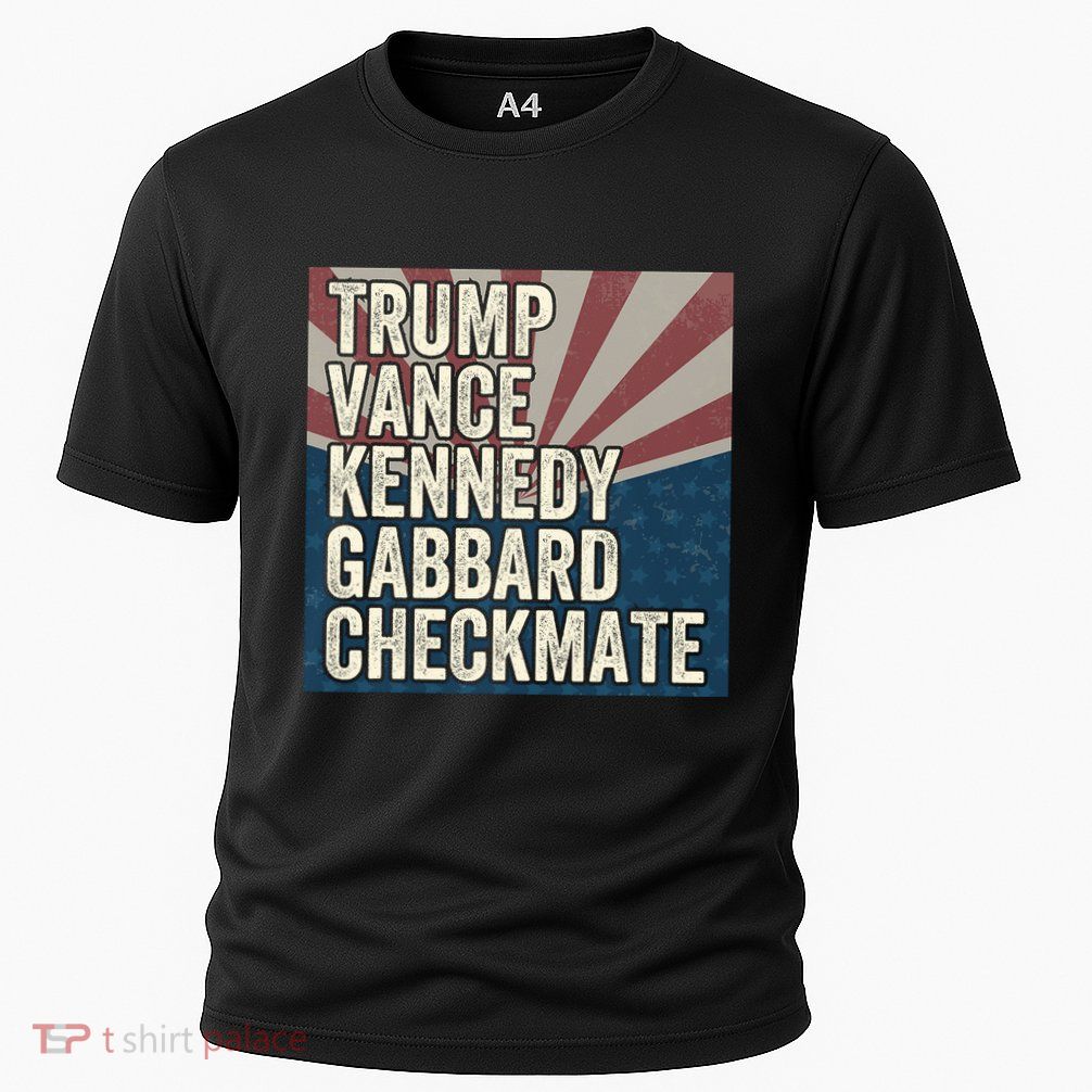 Trump Vance Kennedy Gabbard Checkmate American Flag Chess Performance Shirt