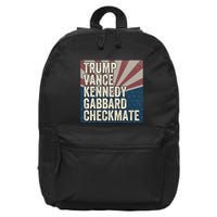 Trump Vance Kennedy Gabbard Checkmate American Flag Chess 16 in Basic Backpack