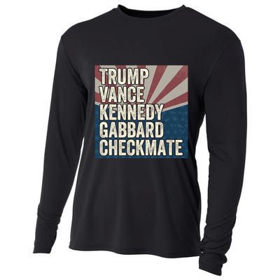 Trump Vance Kennedy Gabbard Checkmate American Flag Chess Cooling Performance Long Sleeve Crew