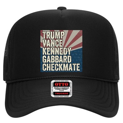 Trump Vance Kennedy Gabbard Checkmate American Flag Chess Trucker Hat