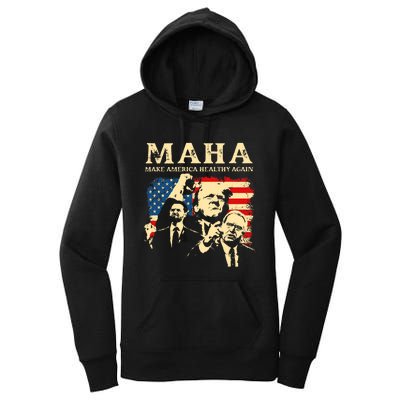 Trump Vance Kennedy Maha 2024 Funny Trump 45 47 Pro Trump Women's Pullover Hoodie