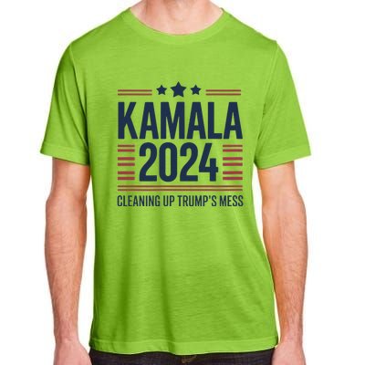 Trump Vs Kamala Presidential Debate 2024 Cleaning Up Mess Adult ChromaSoft Performance T-Shirt