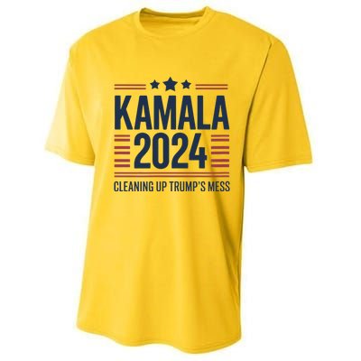 Trump Vs Kamala Presidential Debate 2024 Cleaning Up Mess Performance Sprint T-Shirt