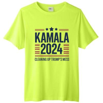 Trump Vs Kamala Presidential Debate 2024 Cleaning Up Mess Tall Fusion ChromaSoft Performance T-Shirt