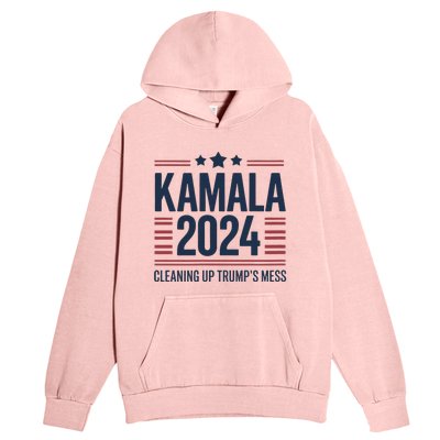 Trump Vs Kamala Presidential Debate 2024 Cleaning Up Mess Urban Pullover Hoodie