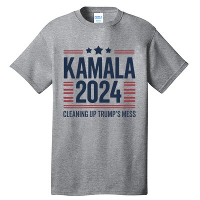 Trump Vs Kamala Presidential Debate 2024 Cleaning Up Mess Tall T-Shirt