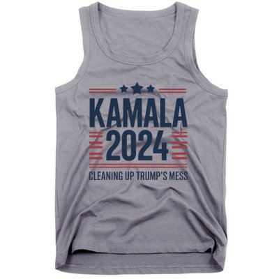 Trump Vs Kamala Presidential Debate 2024 Cleaning Up Mess Tank Top