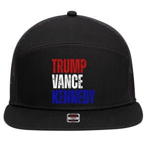 Trump Vance Kennedy Presidential Election 7 Panel Mesh Trucker Snapback Hat